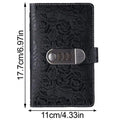 100 Envelope Money Saving Challenge Binder with Lock Budget Savings Binder PLUSH Black
