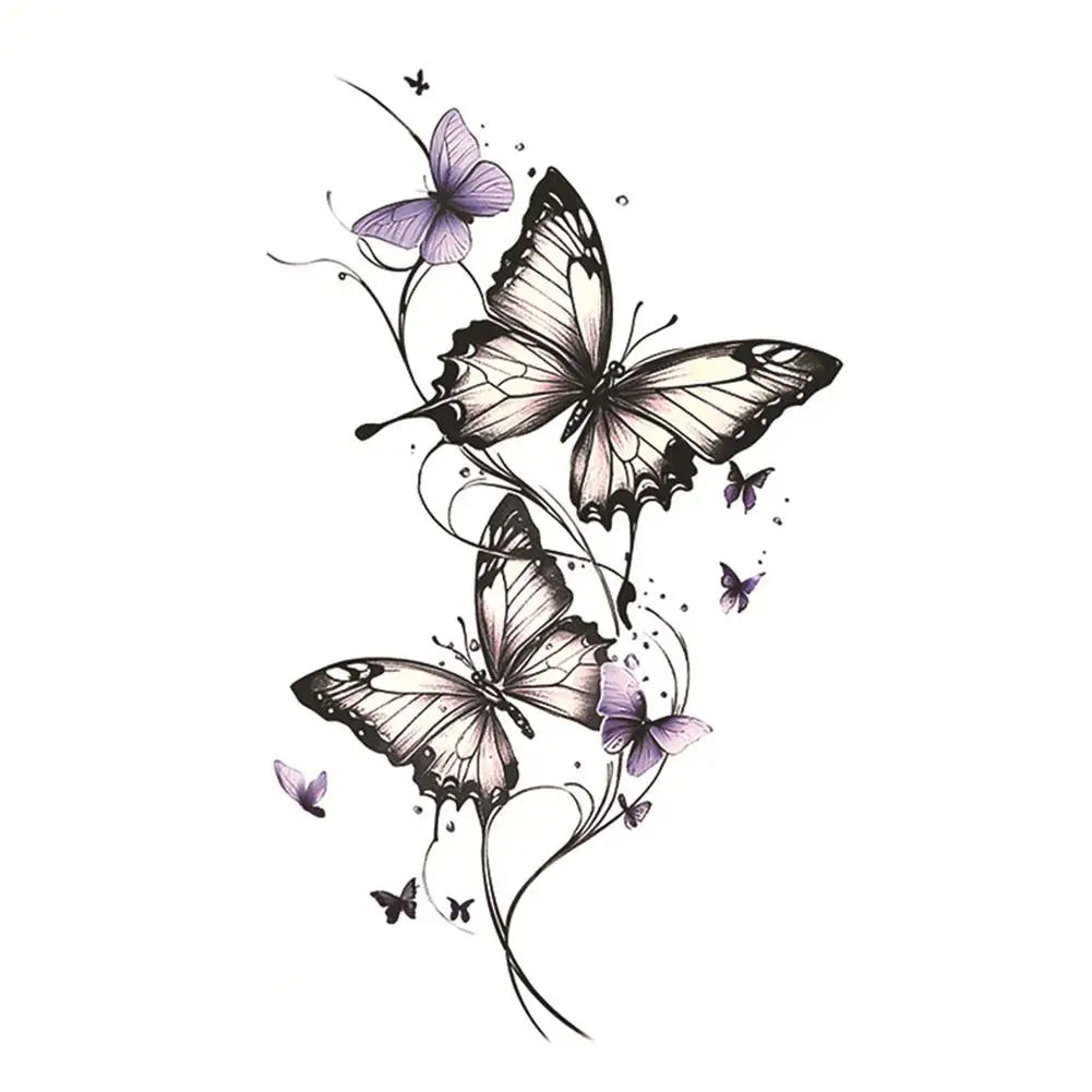 Colorful Butterfly Temporary Tattoo Stickers – Men & Women Temporary Tattoo Sticker PLUSH I CN