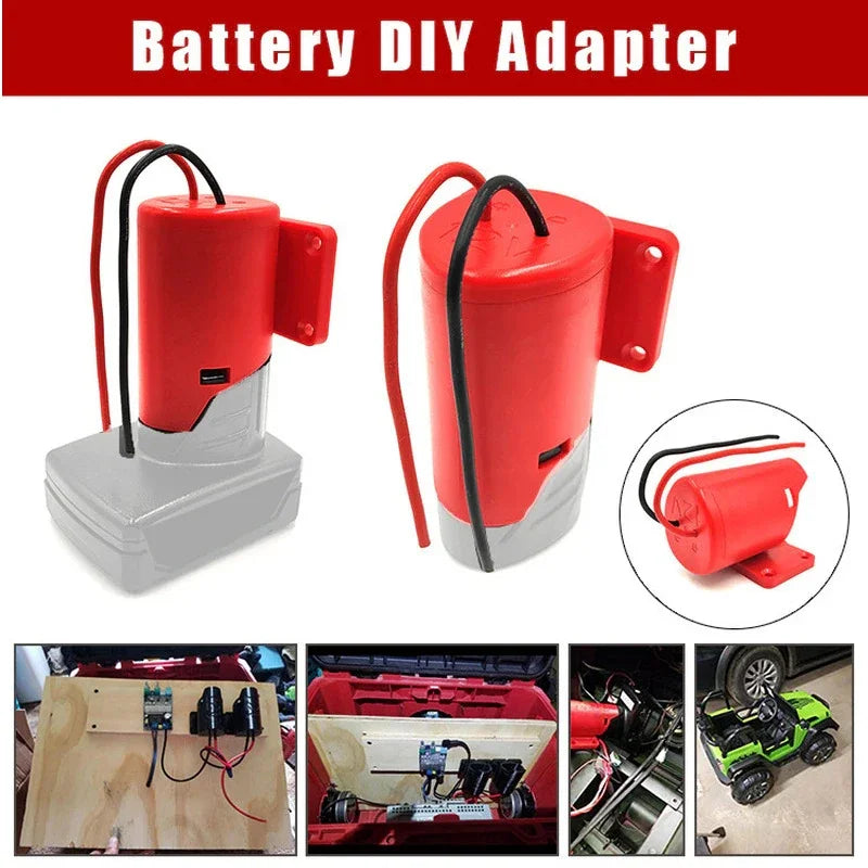 DIY Power Adapter for Milwaukee M12 10.8V 12V Li-ion Battery Battery Power Adapter PLUSH