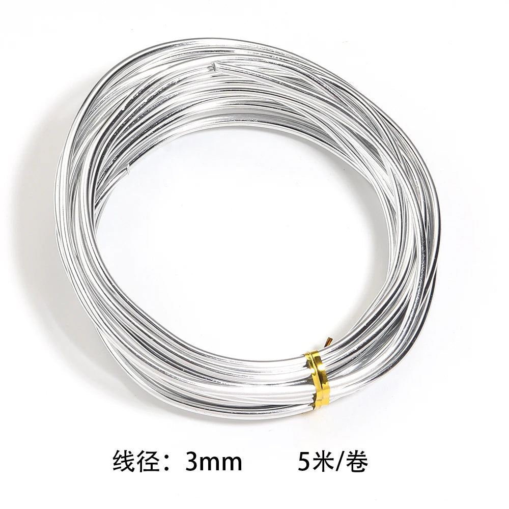 Silver Anodized Aluminum Wire Coil – DIY Jewelry & Crafts Jewelry Craft Wire PLUSH 3mm 5meters