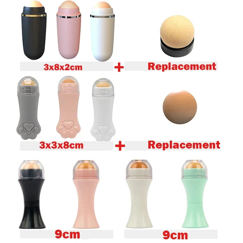 Cat Paw Volcanic Stone Face Oil Absorbing Roller | Skin Care Facial Oil Roller PLUSH