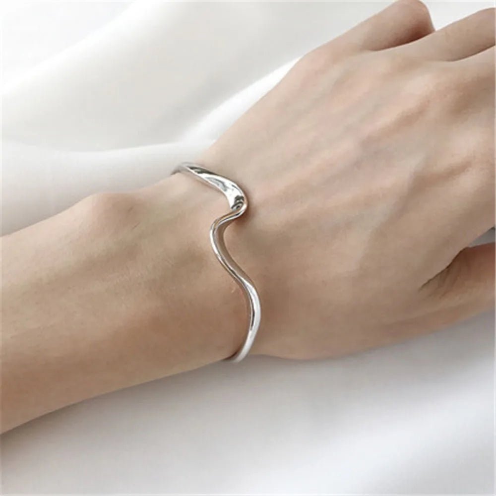 Adjustable Pearl Opening Bangle Bracelet – Elegant Cuff Bangle Bracelet PLUSH