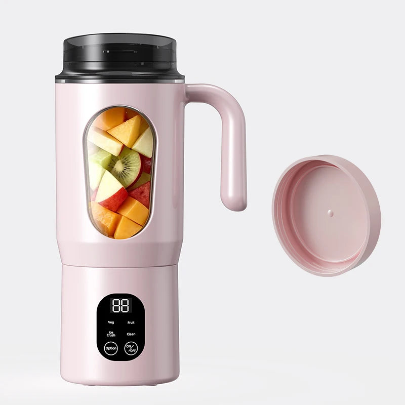 Portable Juicing Cup – Large Capacity, Safety Lock, Leak Proof Portable Personal Blender PLUSH Pink