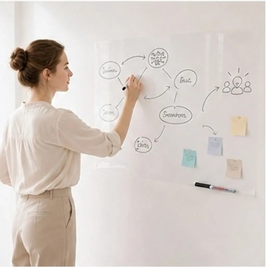 Peel & Stick Dry Erase Whiteboard Roll – 2 Rolls Wall Sticker Whiteboard Wall Sticker PLUSH Default Title