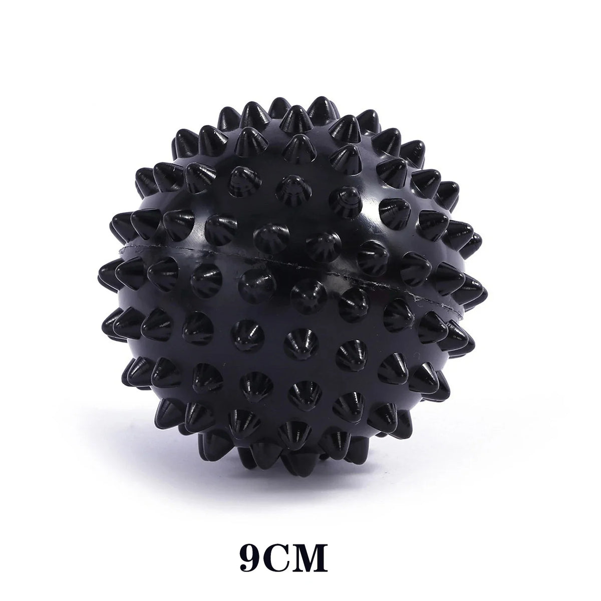 PVC Spiked Massage Ball – Trigger Point Fitness 7cm & 9cm Spiked Massage Ball PLUSH Black-9CM
