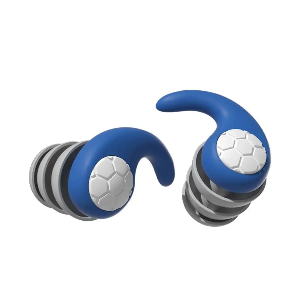 Waterproof Silicone Earplugs – Three-Layer Noise Blocking Silicone Earplugs PLUSH blue-S