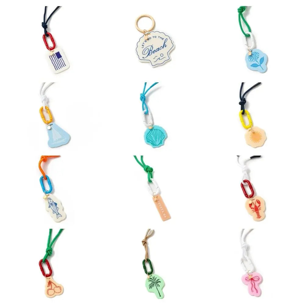 Retro Rope Woven Acrylic Charm Pendant – Keyring & Bag Accessory Charm Pendant PLUSH