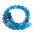 Blue Stripe Agate Round Beads 4–14mm | Natural Stone Spacer Beads Natural Stone Beads PLUSH 14mm 27pcs