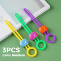 3-Pack Silicone Food Bag Sealing Clips | Adjustable Kitchen Straps Food Bag Sealing Clips PLUSH Color random-3PCS