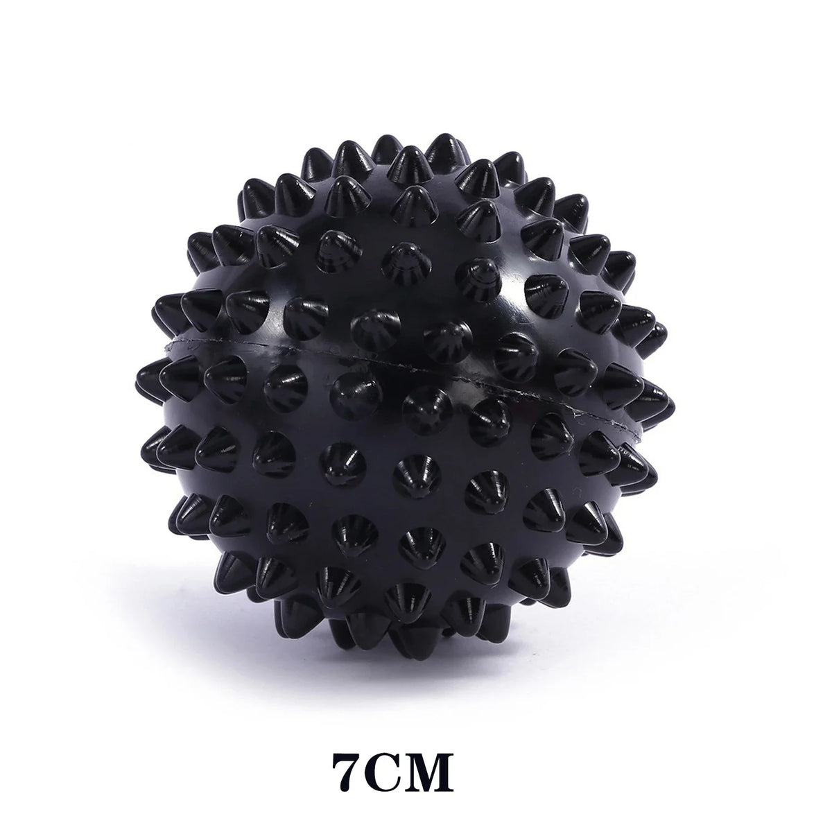 PVC Spiked Massage Ball – Trigger Point Fitness 7cm & 9cm Spiked Massage Ball PLUSH Black-7CM