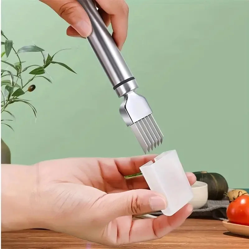 Stainless Steel Green Onion Shredder & Scallion Cutter Vegetable Slicer PLUSH