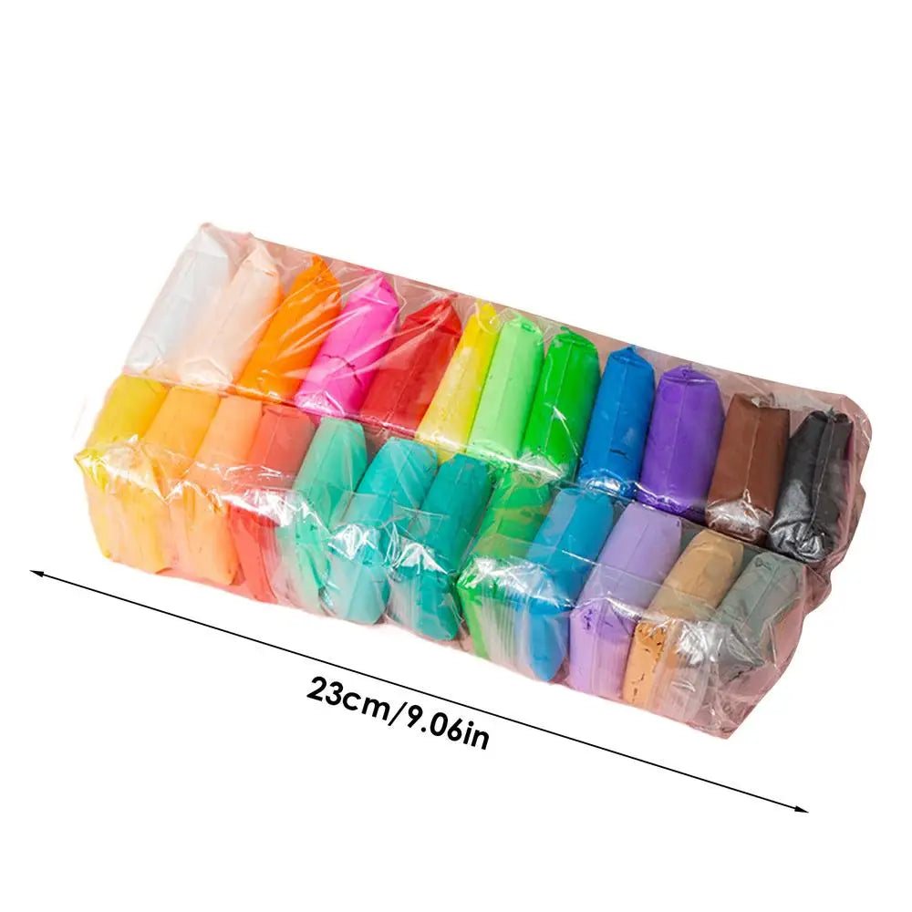 Kids Air Dry Clay Set 12/24/36 Colors – DIY Modeling Kit Kids Modeling Clay PLUSH 24Pcs