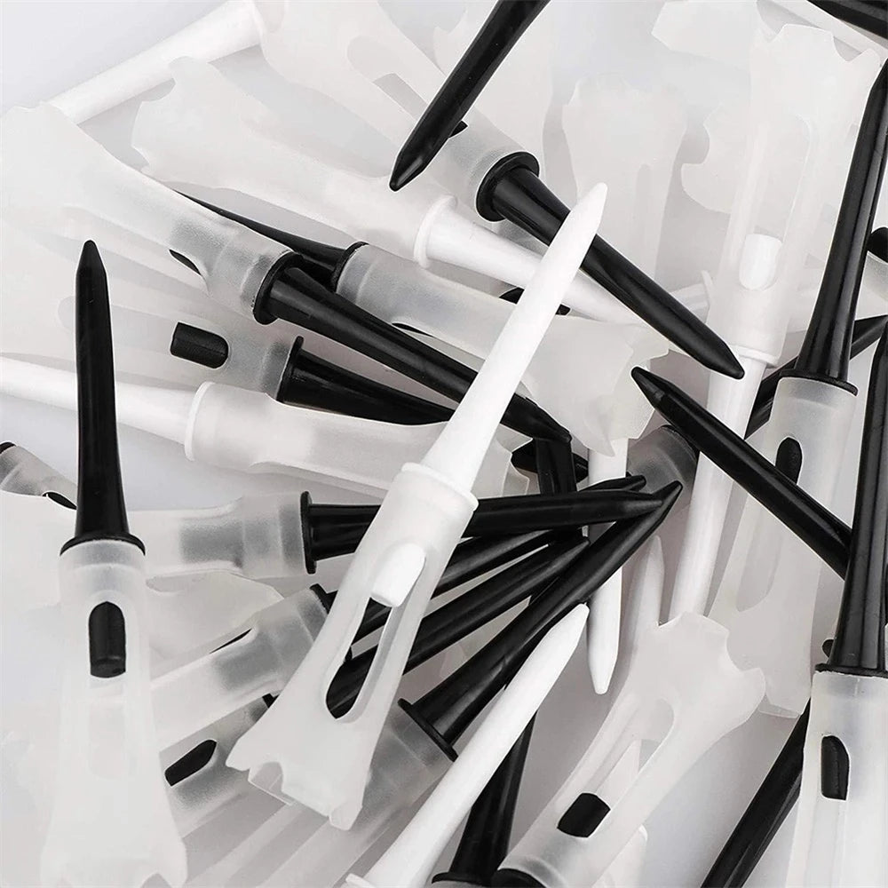 83mm Low Resistance Golf Tees 10-Pack | Plastic Training Tees Golf Tees PLUSH WHITE