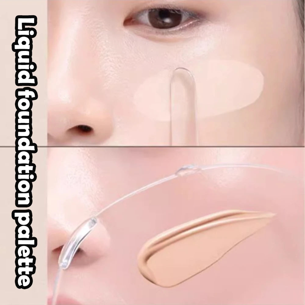 Foldable Acrylic Makeup Mixing Palette & Cream Rod Set Makeup Mixing Palette PLUSH