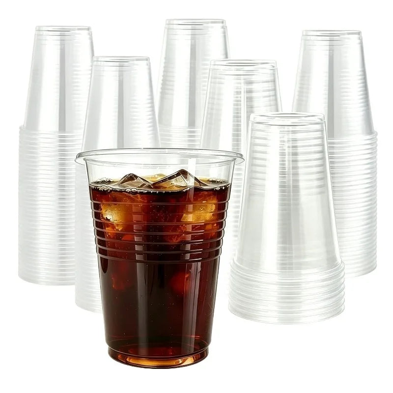 Clear Disposable Plastic Cups 130/200/300ml – 50 or 100 Pack Disposable Cups PLUSH