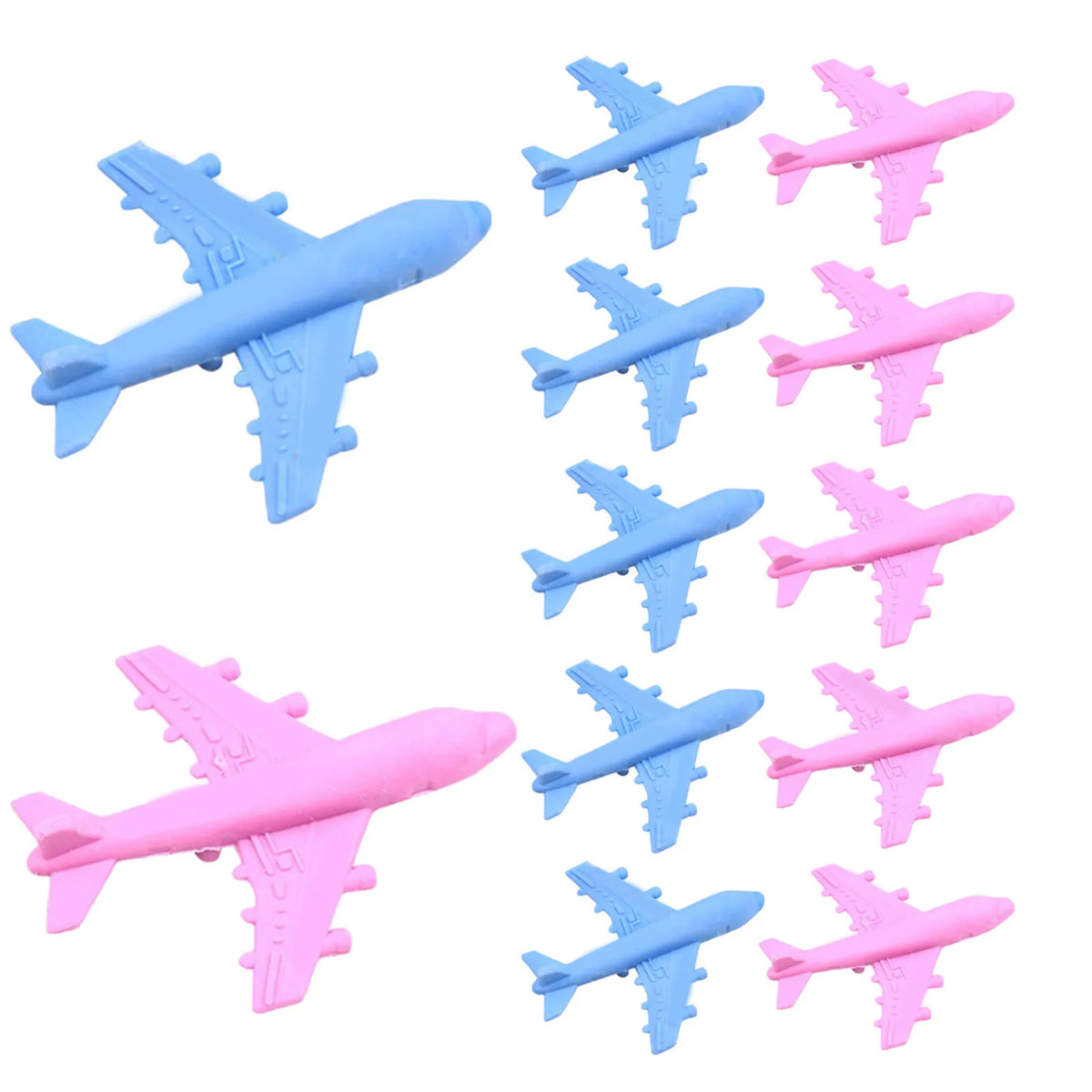 12pcs Airplane Shaped Erasers – Fun Kids School Supplies Novelty Erasers PLUSH