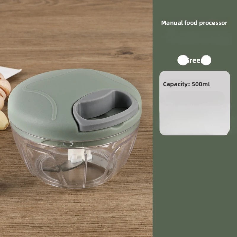 Manual Food Chopper – Hand-Pull Vegetable & Meat Slicer Manual Food Chopper PLUSH green