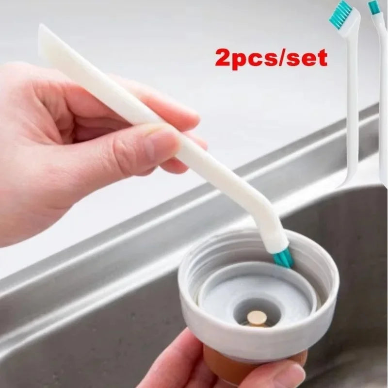 2-Pack Long Handle Narrow Gap Cleaning Brush – Baby Bottle Kitchen Cleaning Brush PLUSH