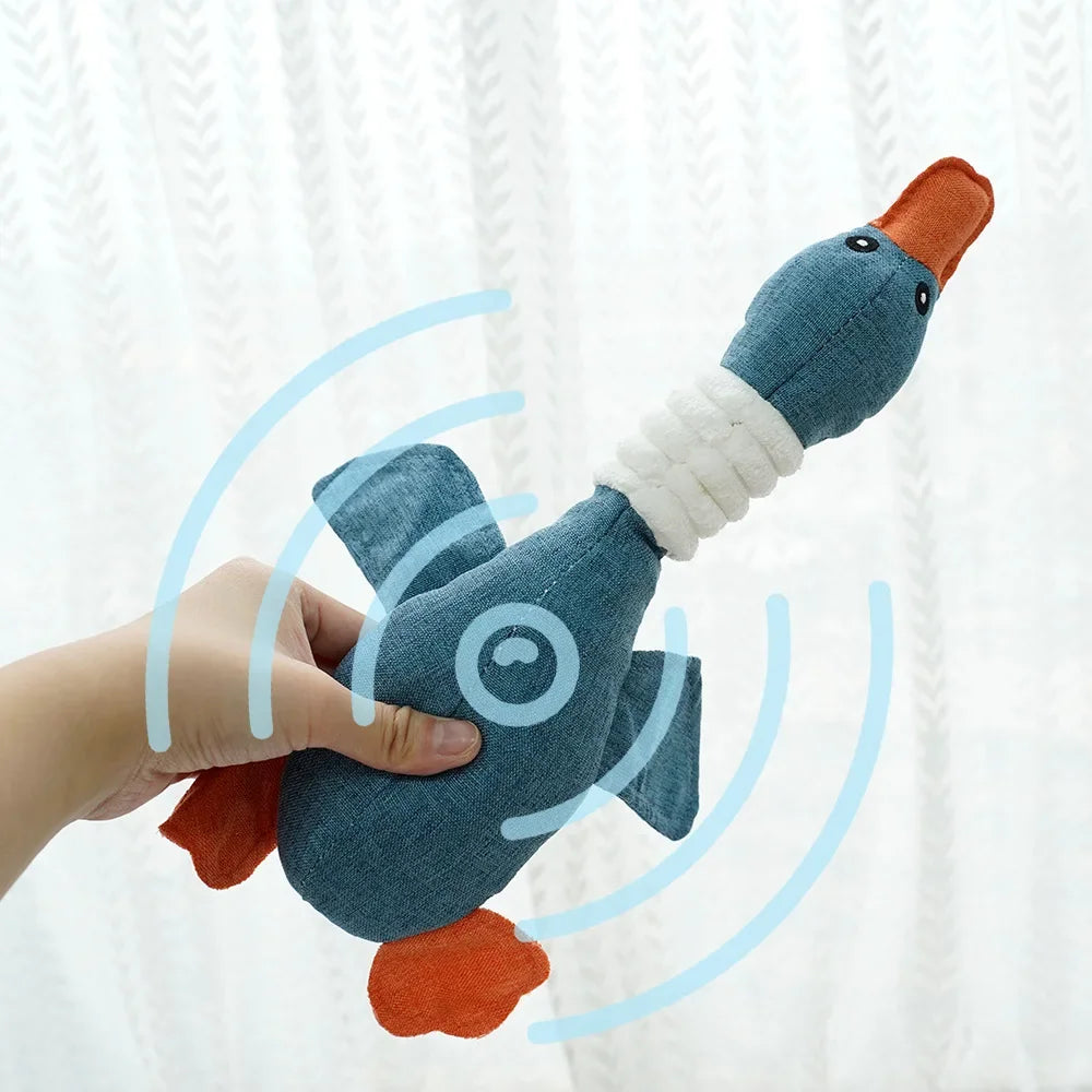 Dog Plush Squeak Toy – Duck & Goose Chew Toy for All Dogs Dog Plush Toy PLUSH