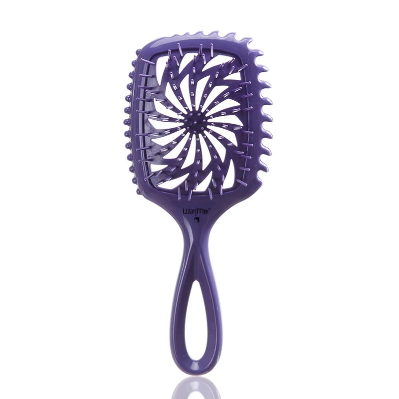 WANMEI Vented Detangling Hair Brush – Wet & Dry All Hair Types Detangling Hair Brush PLUSH Blue OPP bag