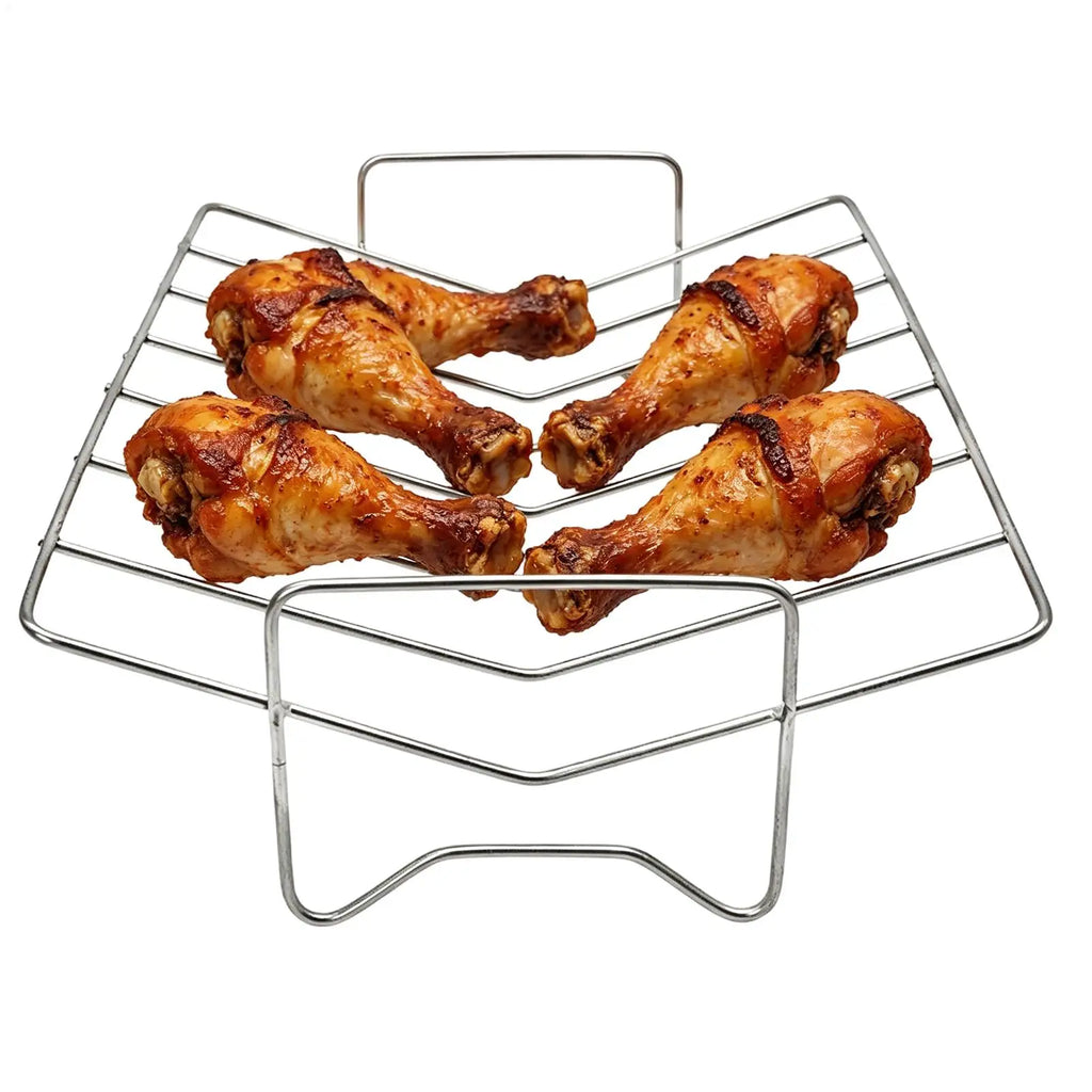 Stainless Steel V-Shape Roasting Rack – Turkey & BBQ Grill Roasting Rack PLUSH