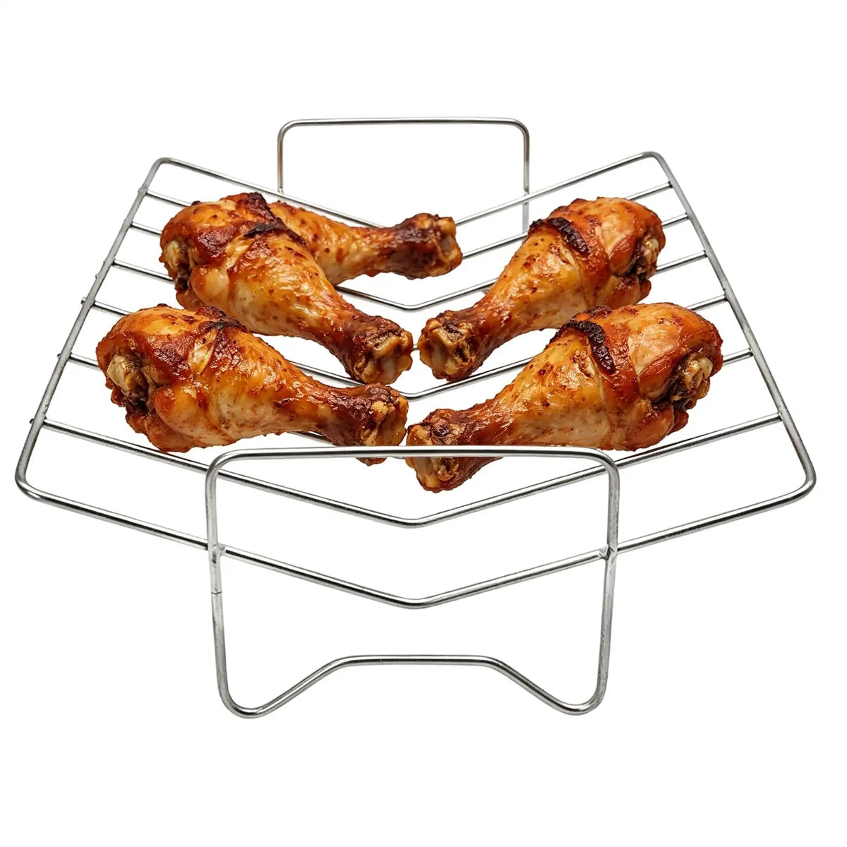 Stainless Steel V-Shape Roasting Rack – Turkey & BBQ Grill Roasting Rack PLUSH