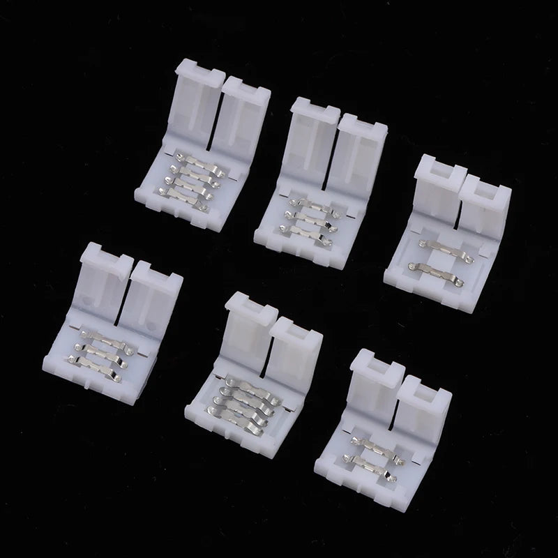 10pcs Solderless LED Strip Connectors – 2-Pin 3-Pin 4-Pin RGB LED Strip Connector PLUSH
