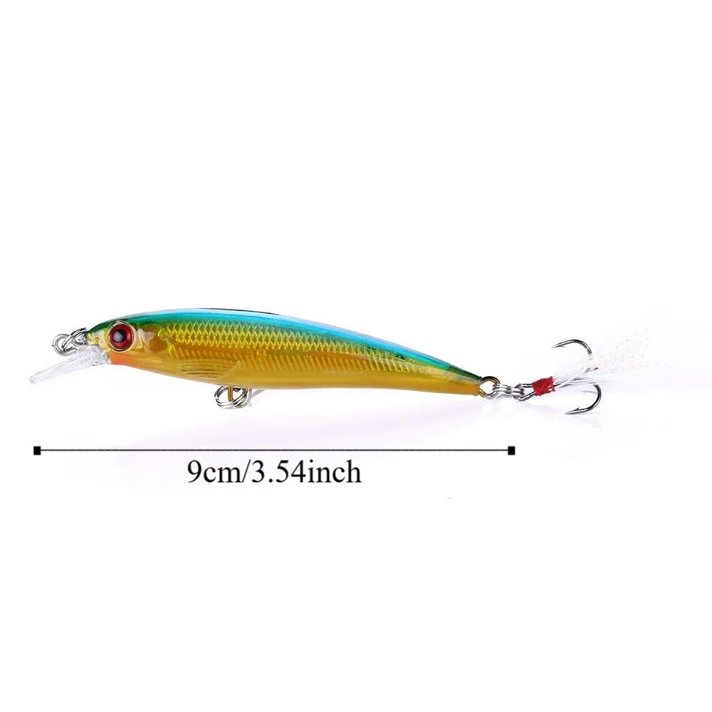 10pcs Simulation Fish Lures Kit 9cm/8g – Crank Bait Set Fishing Lure Kit PLUSH
