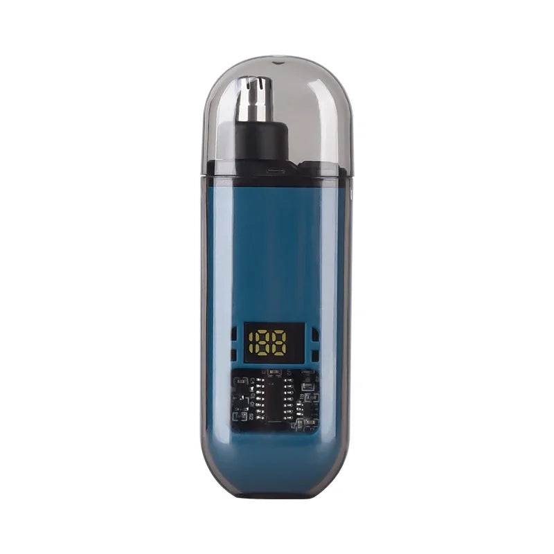 Rechargeable Nose & Ear Hair Trimmer – USB-C Portable Mini Nose Hair Trimmer PLUSH Blue USB Type-C
