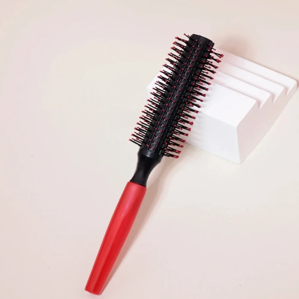 Professional Round Hair Brush – Anti-Static, Heat-Resistant Round Hair Brush PLUSH Brown