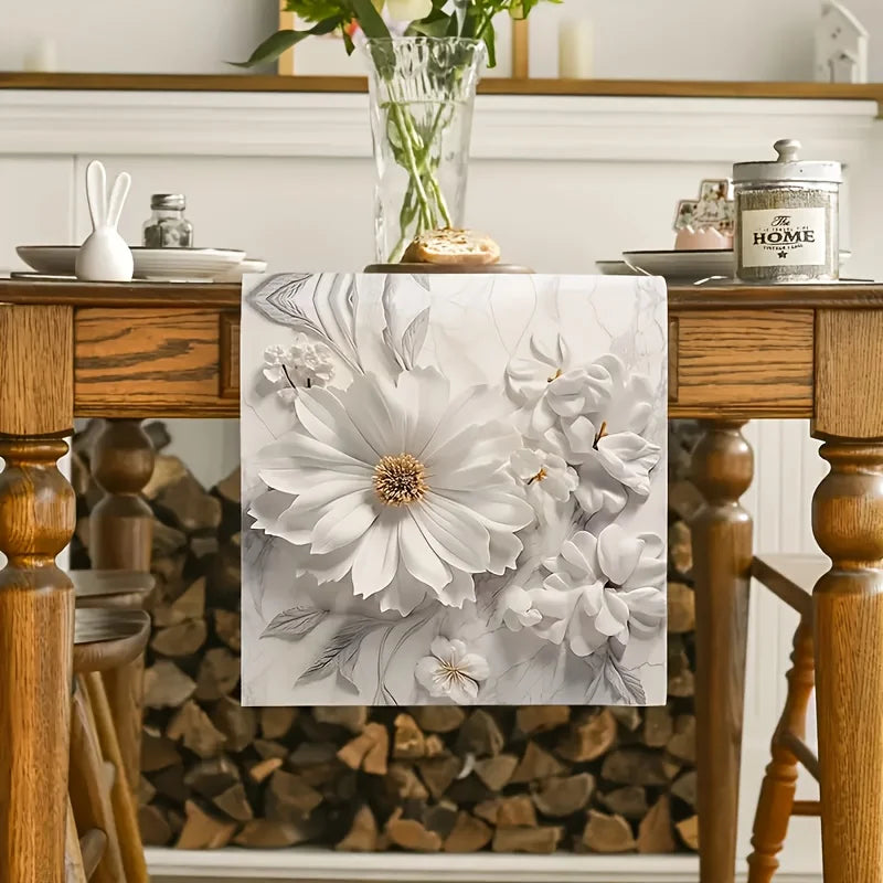 Valentine's Day Floral Table Runner – 100% Polyester, 3 Sizes Table Runner PLUSH
