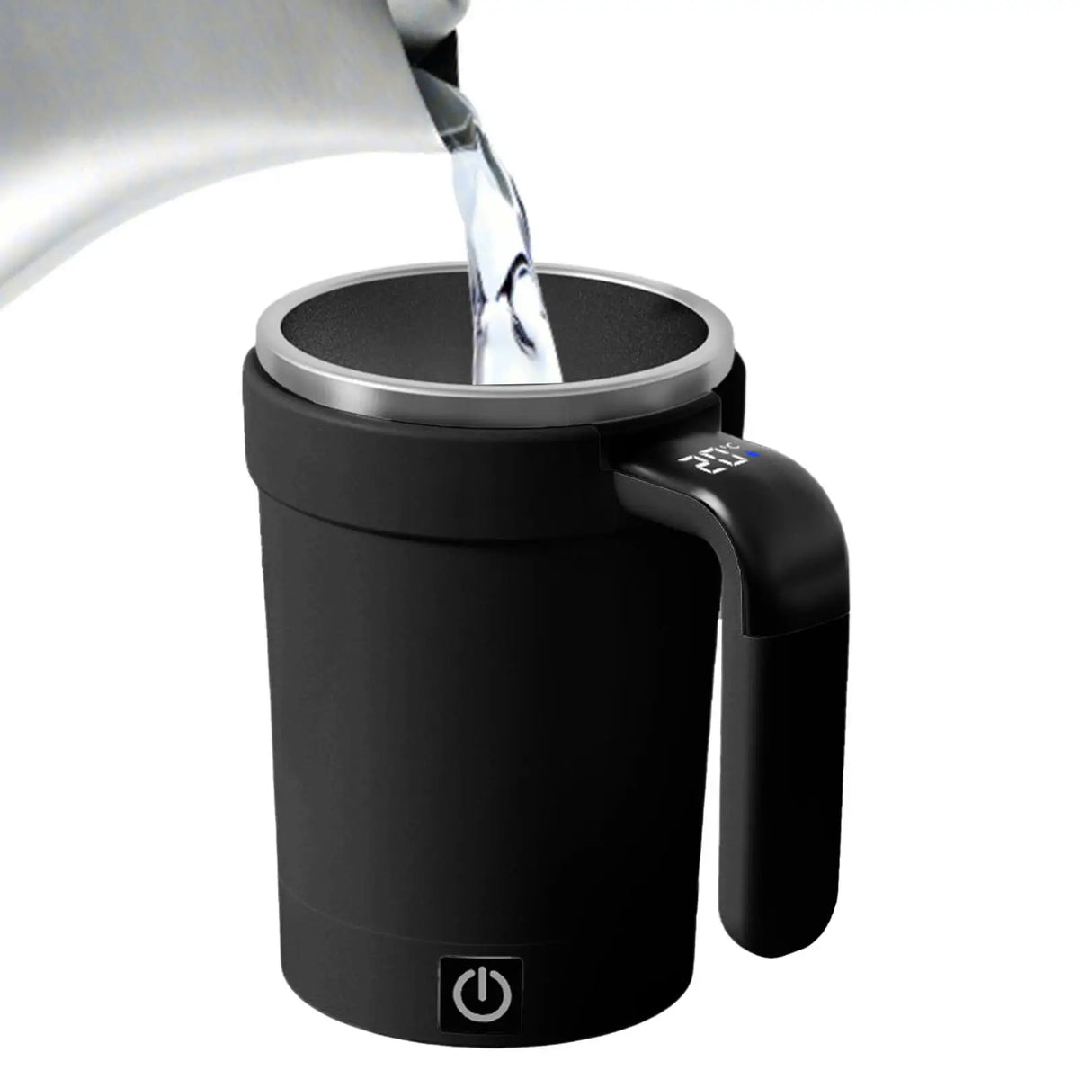 USB Self Stirring Coffee Mug 380ML | LCD Temp Display Self Stirring Mug PLUSH
