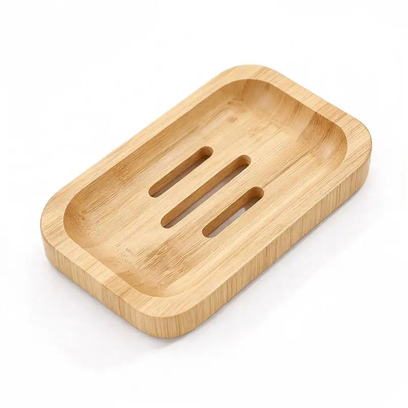 Self-Draining Bamboo Soap Box – Eco-Friendly Soap Dish Holder Bamboo Soap Dish PLUSH A2