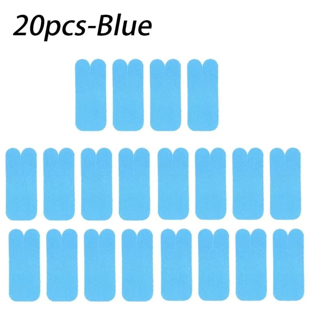 20pcs Elastic Kinesiology Tape Patches – Waterproof Cotton Sports Kinesiology Tape PLUSH Blue