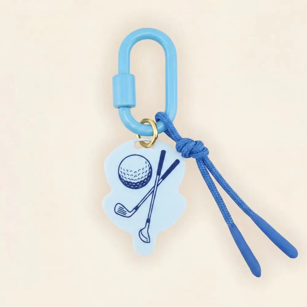 Woven Acrylic Sports Ball Keychain – Golf & Football Charm Keychain Charm PLUSH