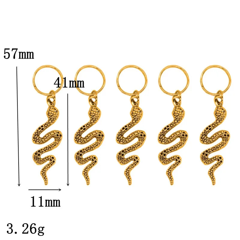 Alloy Shell Dreadlock Beads Hair Cuffs Rings & Clips – 5-10pcs