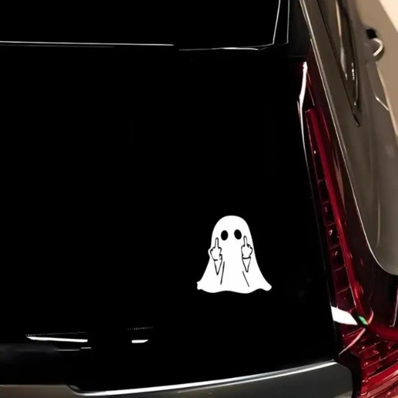 Funny Ghost Middle Finger Car Sticker – Waterproof PVC Decal Car Decal Sticker PLUSH