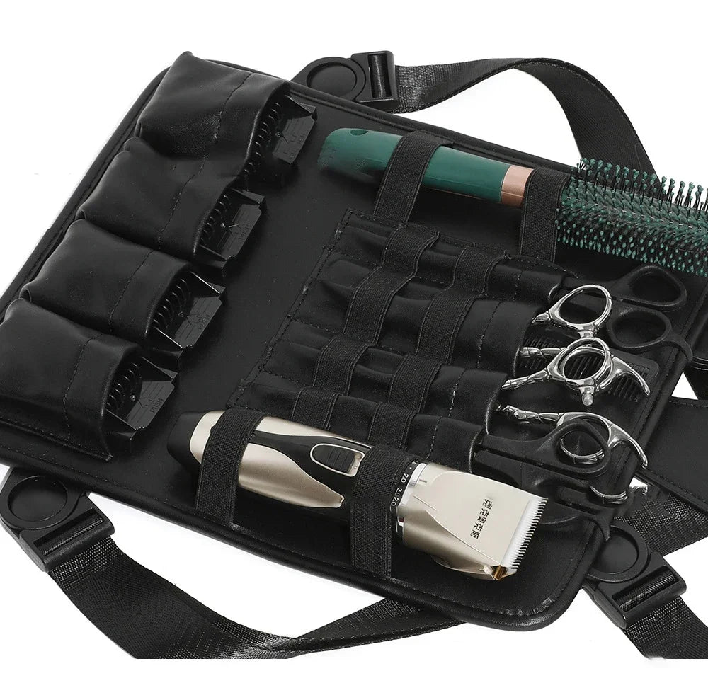 Professional Barber Leather Tool Kit – Shoulder Bag & Scissors Organizer Barber Tool Bag PLUSH