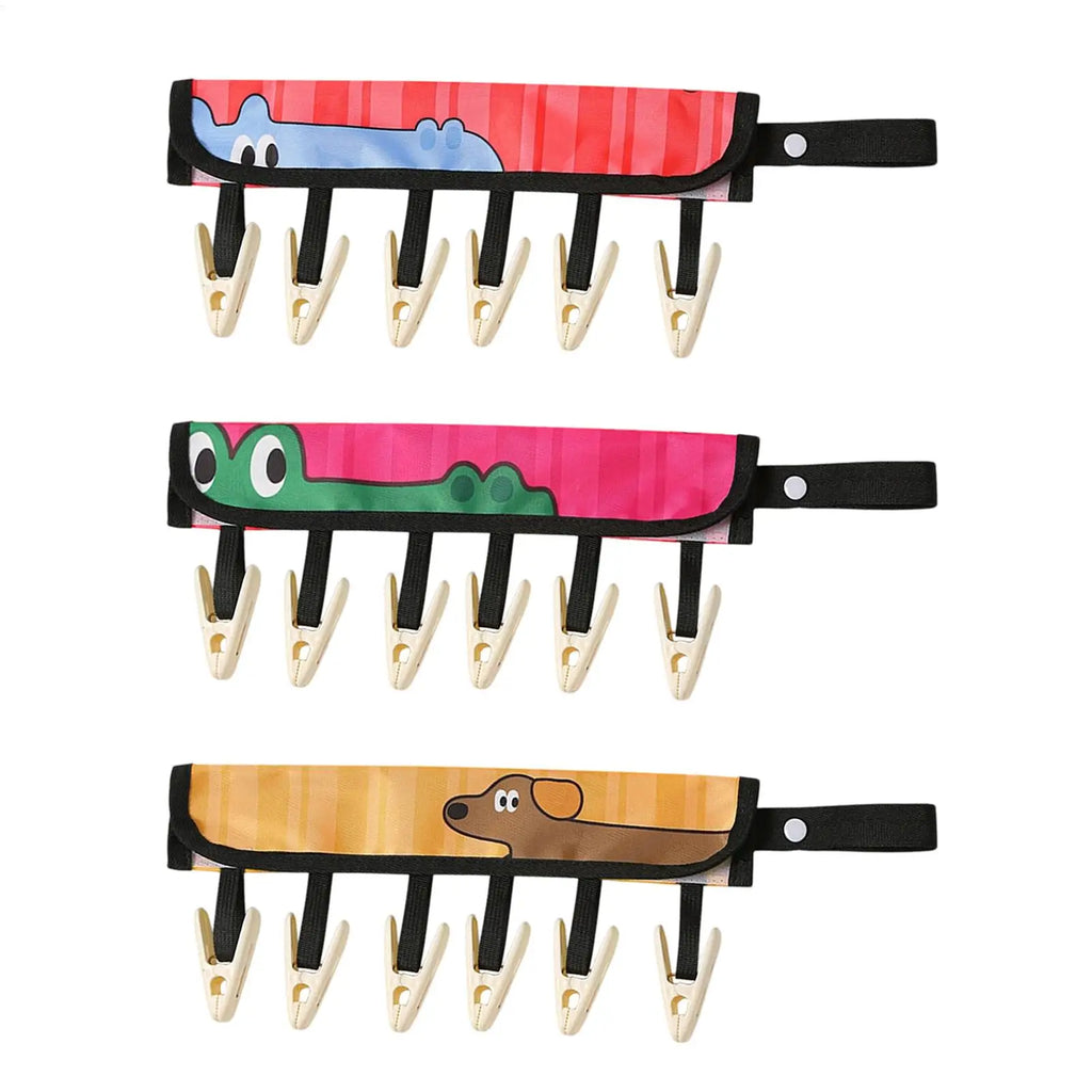 Portable Foldable Travel Clothes Hanger – 6 Clip Dryer Travel Clothes Hanger PLUSH