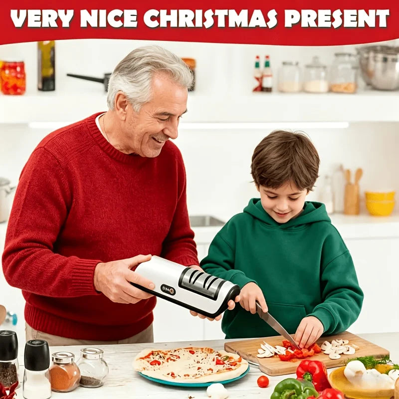 USB Rechargeable Electric Knife Sharpener – Multi-Use Electric Knife Sharpener PLUSH