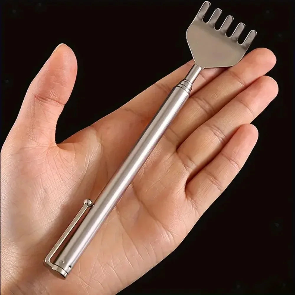 Telescopic Stainless Steel Back Scratcher – Pocket Pen Clip Back Scratcher PLUSH