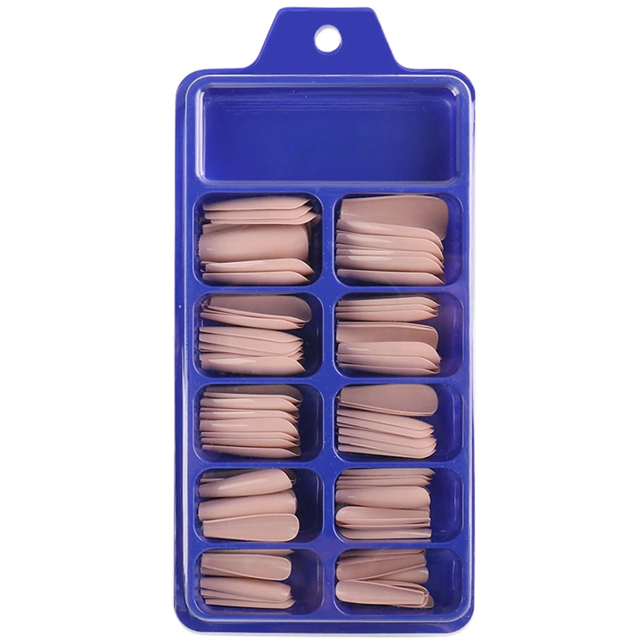 100pcs Coffin Press On Nails – Acrylic Nail Extension Kit Press On Nail Tips PLUSH 1895-21