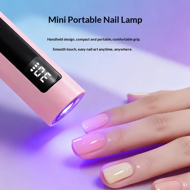 Mini Handheld LED Gel Nail Lamp – Portable Nail Dryer LED Nail Lamp PLUSH