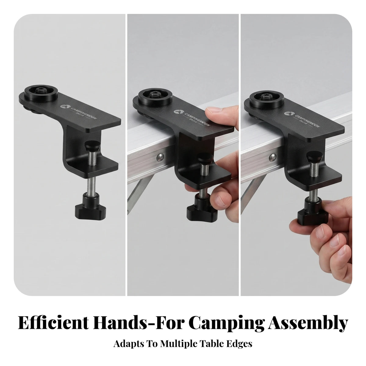 Tabletop Extension Clamp – Lightweight Camping Table Hardware Camping Table Clamp PLUSH
