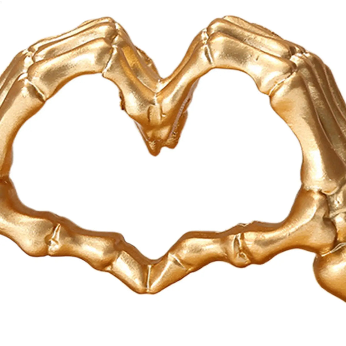 Skeleton Heart Hands Resin Sculpture – Gothic Desktop Decor Resin Desktop Sculpture PLUSH