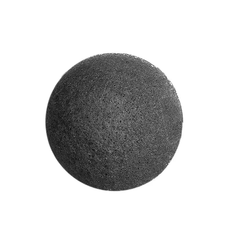Natural Konjac Face Cleansing Sponge 4-Pack – Gentle Exfoliator Facial Cleansing Sponge PLUSH 4pcs Black