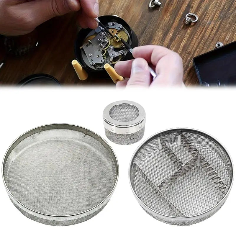 Stainless Steel Mesh Basket for Ultrasonic Watch & Jewelry Cleaning Ultrasonic Cleaning Basket PLUSH