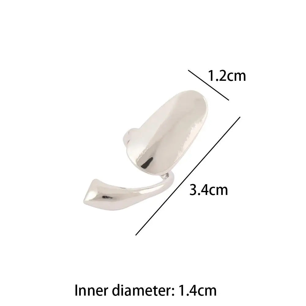 Zinc Alloy Fingernail Ring – Gold & Silver Fashion Jewelry Fashion Ring PLUSH