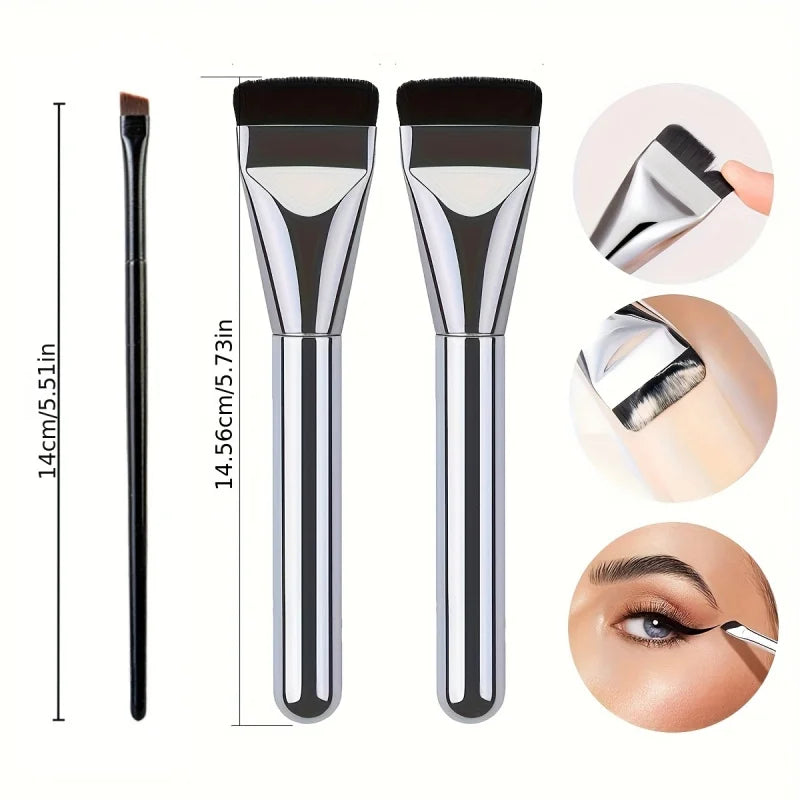 2pcs Seamless Foundation Makeup Brush Set – Professional Foundation Makeup Brush PLUSH