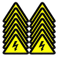50pcs High Voltage Warning Stickers – Yellow Triangle Labels Electrical Warning Labels PLUSH other